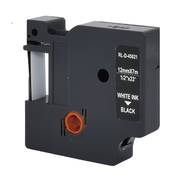 NEXTPAGE 台灣榮工 DYMO 一般相容標籤帶 D1- 45021 S0720610 12mm  黑底白字  7m  1個
