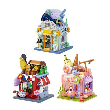 AREAX磚區 海綿寶寶積木 趣味小店