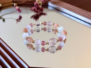 歐若拉/ 14K金天然水晶能量手鍊/ 客製禮物