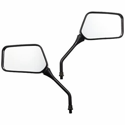【220】 角型ミラー ブラック 10mm正ネジ 左右セット MRR-KAK-1 MRR-KAK-1