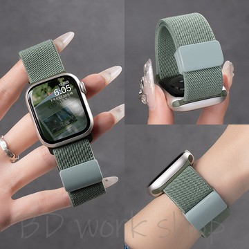 簡約磁吸扣尼龍錶帶 apple watch s11 錶帶 iwatch10 蘋果錶帶 9 8 7 6 SE 蘋果手錶錶帶