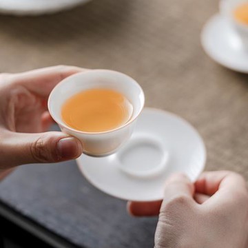羊脂玉白瓷茶杯陶瓷功夫茶杯品茗杯單個高白聞香杯反口杯小杯客杯