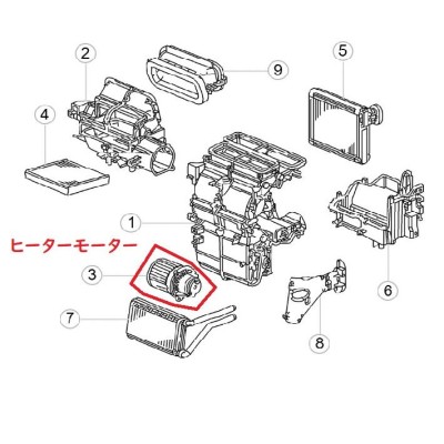 N BOX JF3 ヒーターモーター 88638