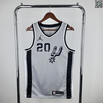 【卓越優選館】21賽季 馬刺隊灰色飛人限定NBA球衣 文班亞馬1號 倫納德2號 索汗10號 爆款籃球服 球迷收藏 高彈透氣