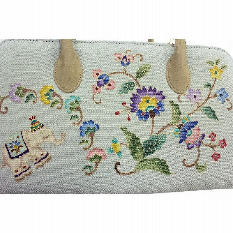 象と花の刺繍トートバッグ OKAJIMA