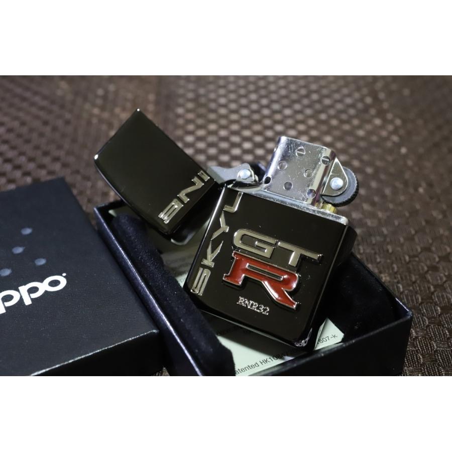 ZIPPO NISSAN 日産 GTR ブラック 黒 イオンブラック加工 オイルライター 人気 デザインが かっこいい スカイラインジッポ クラ