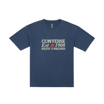 CONVERSE PEACHED COTTON JERSEY TEE SLACKER BLUE 短袖上衣 男 藍色-MCH687-UFL