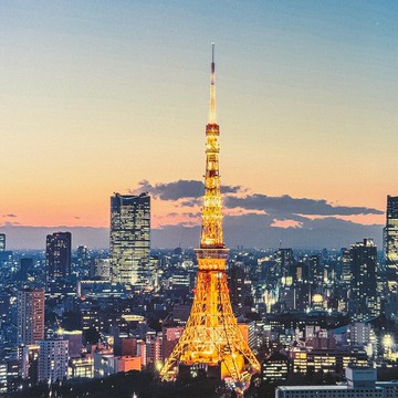 【微瑕特惠】【福利品】夜覽東京鐵塔 - 日本夜景攝影掛畫