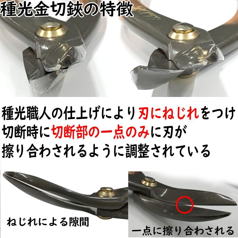 種光 金切鋏 スーパーハイス21 シャープ柳刃 240mm (首長) No.8515