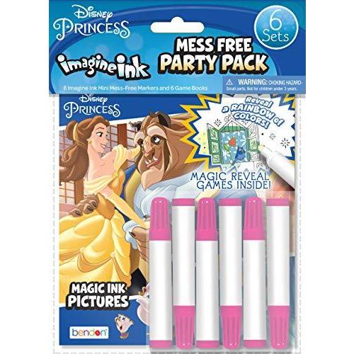 Bendon Disney Princess Imagine Ink Coloring Book 6-Pack Party Supplies 3022