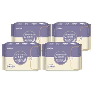Finetech 釩泰 抑菌涼感衛生棉 棉柔表層 量大不擔心 7片 29cm 夜用  輕薄  4包