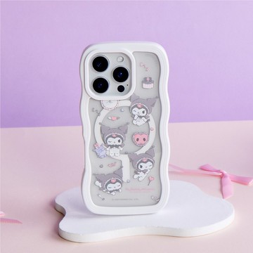 酷洛米天使亂花雲朵波波MagSafe iPhone手機殼