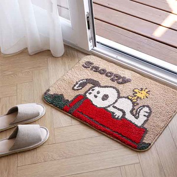 HOUSUXI史努比超細纖維地墊-史努比