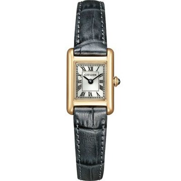 CITIZEN 星辰 LADY S 限量 光動能 復古優雅 方形腕錶 情人 禮物 EG2799-18W