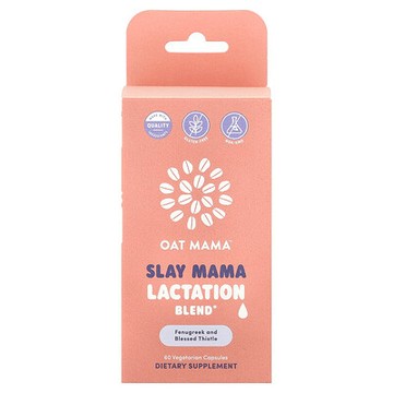 Oat Mama, Slay Mama，哺乳混合物，60 粒素食膠囊
