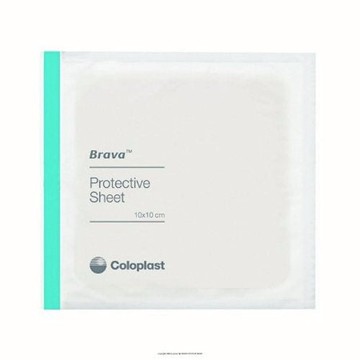 Stoma Skin Protective Sheet Brava 4 X 4 Inch 10 Count by Coloplast