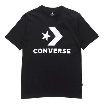 Converse Alphabet Logo Printing Round Neck Short Sleeve Black
