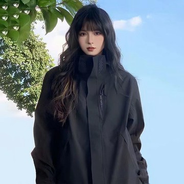 免運-2025春季新款戶外薄款衝鋒衣LOGO男女款夾克外套上衣防風防水風衣