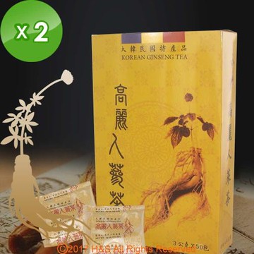 《瀚軒》精選韓國高麗人蔘茶 (3g*50包)2盒