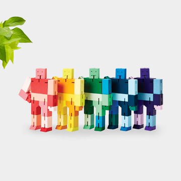 【Simple zone】Cubebot 酷比人(漸層迷你) 木製變形積木機器人．益智設計玩具．療癒小物推薦．生日禮物．兒童禮物推薦