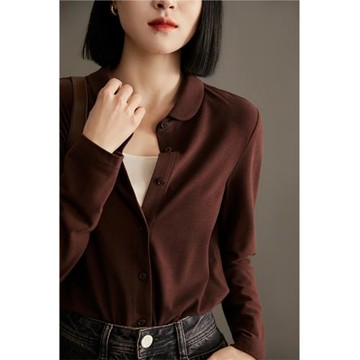 (免運)笑涵閣 の保暖革新溫暖黑科技速暖絨 百搭小翻領襯衫 CYC686610AG