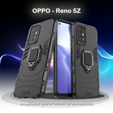 【嚴選外框】 鋼鐵人/俠 OPPO Reno5Z 黑豹 磁吸 指環扣 支架 手機殼 軟殼 硬殼 盔甲 防摔 保護殼