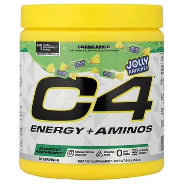 C4 / Cellucor, C4® 能量 + 氨基酸，Jolly Rancher 青蘋果味，8.6 盎司（243 克）