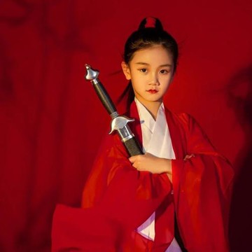 漢服女童花木蘭演出女俠客走秀萬圣節兒童古裝超仙女孩古典國學服