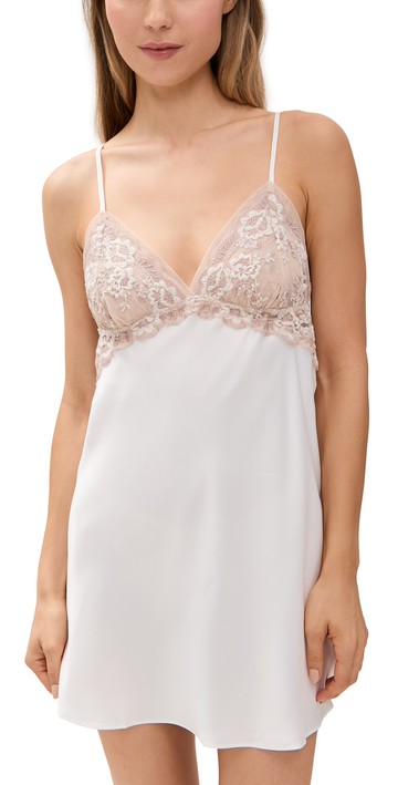 Flora Nikrooz Rosa Charmuse Chemise Ivory XS