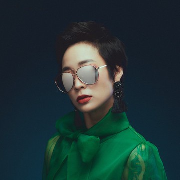 Anson│粉色反光鏡片│墨鏡│太陽眼鏡