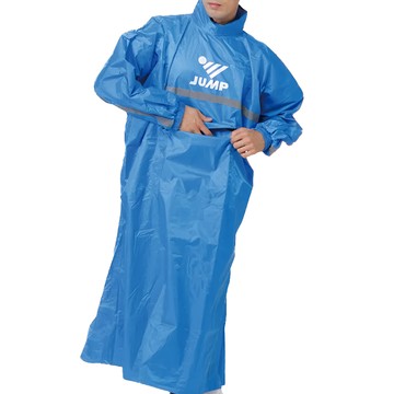 JUMP 將門 POCKET+ 後反穿防水一件式風雨衣 新增口袋設計 360度全方位高係數反光條  活力藍  3XL