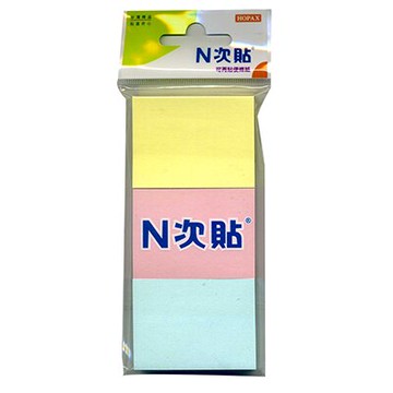 【文具通】N次貼1.5"*2"(3色入) AS61101【APP滿額下單10%點數(單一帳號最高5000點)】1/31止