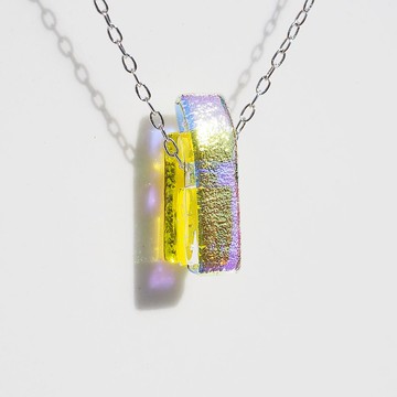 小發光玻璃（納米【月亮】）鍊式項鍊【可改成芳香吊墜】【棉繩，銀925可選】【定做】