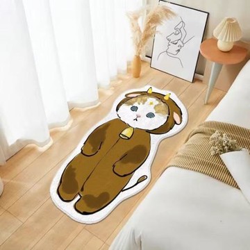 少女卡通仿羊絨床邊地毯臥室床前飄窗滿鋪地毯北歐跨境代發