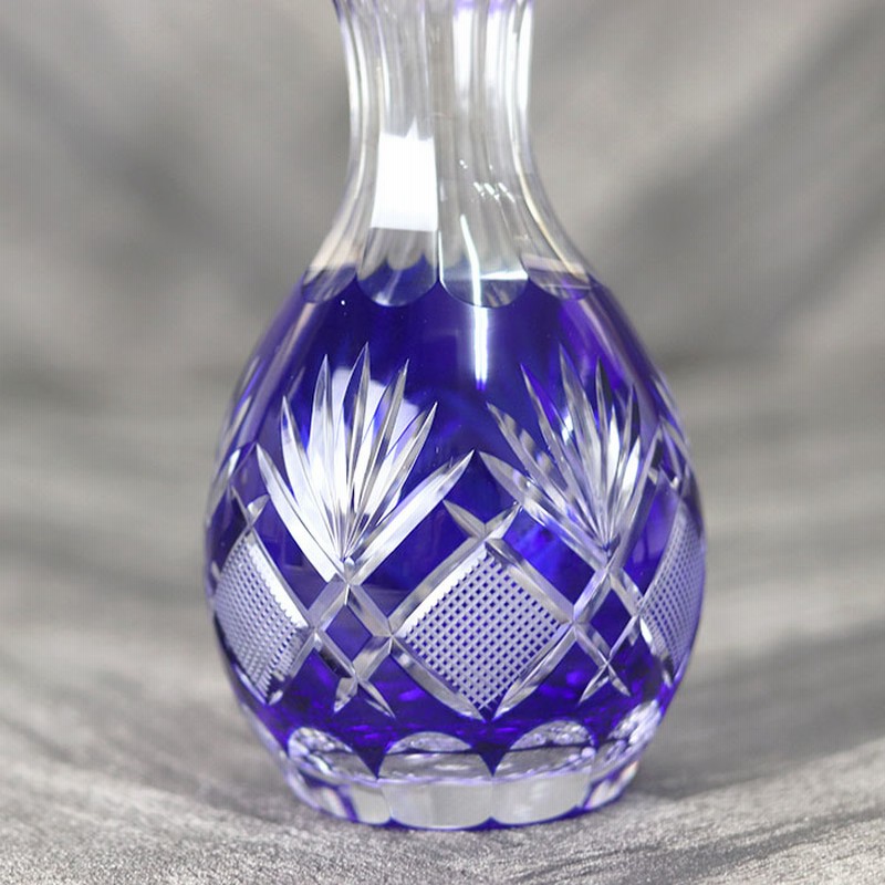 初回限定 伝統の江戸切子 剣菱魚子文様 酒器揃 ルリ M-1700-54