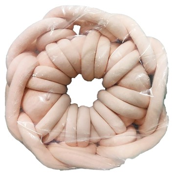 好物良品 手工甜甜圈結抱靠枕  橘粉色  39 x 39 x 13cm