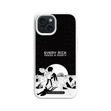 iPhone 15 SolidX 白 - 瑞克和莫蒂 Rick and Morty - Every Rick Needs a Morty