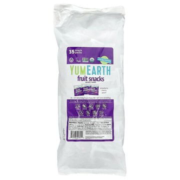 YumEarth, 無麩質水果零食，美味，35 包，每包 0.7 盎司（19.8 克）