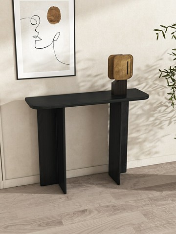 入戶玄關桌  詫寂風實木玄關桌子靠墻長條窄桌條案現代簡約入戶客廳端景臺輕奢