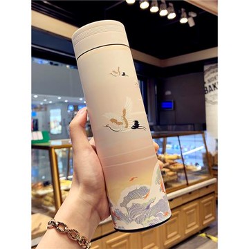 創意中國風不銹鋼保溫杯 ins潮流男女士情侶杯子學生便攜文藝水杯