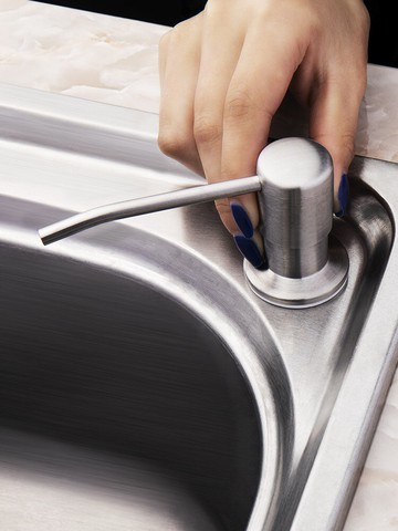 皂液器廚房水槽用洗潔精按壓瓶加長管洗菜盆洗滌劑靈延長按壓器神