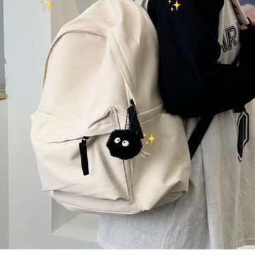 韓版ins書包女中學生大容量簡約純色背包初中高中大學生雙肩包男