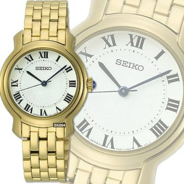 SEIKO 精工 CS系列/金色羅馬字璣刻面女腕錶29㎜ SK004(SRZ520P1/7N01-0GX0G)