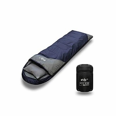 ホットセール 枕付き 黒2点 寝袋 シュラフ 最低使用温度-15℃ 封筒型 210T 高機能 - 寝袋/寝具