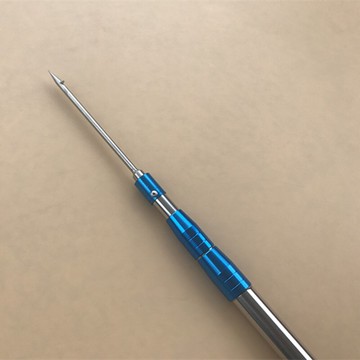 1.9米2.5米6米不銹鋼伸縮藍套桿 圓尖梅花間扁尖單齒帶倒刺小魚叉