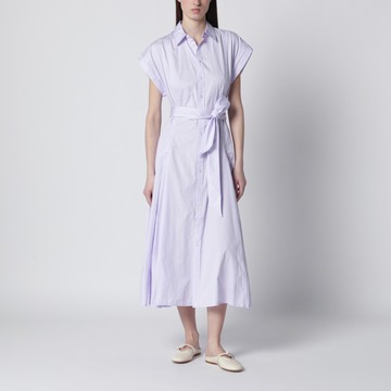 Lilac striped shirt dress