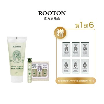 ROOTON  甦活植萃洗髮精200ml+奇蹟復甦精萃綠瓶13ml x 6ea