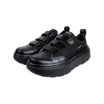 【海夫健康生活館】USTINI 專利排除靜電 輕穩 魔鬼氈款鬆糕鞋 黑斑馬(UEX2008-BKB)