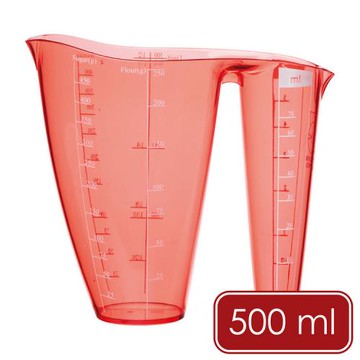 《Colourworks》輕鬆看量杯(紅500ml) | 刻度量杯