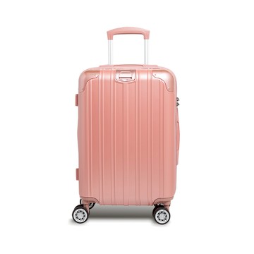 【Alldma鷗德馬】20吋熱銷款拉鏈登機箱Z2S-玫瑰金(贈保護套C2+B2棋盤束帶)